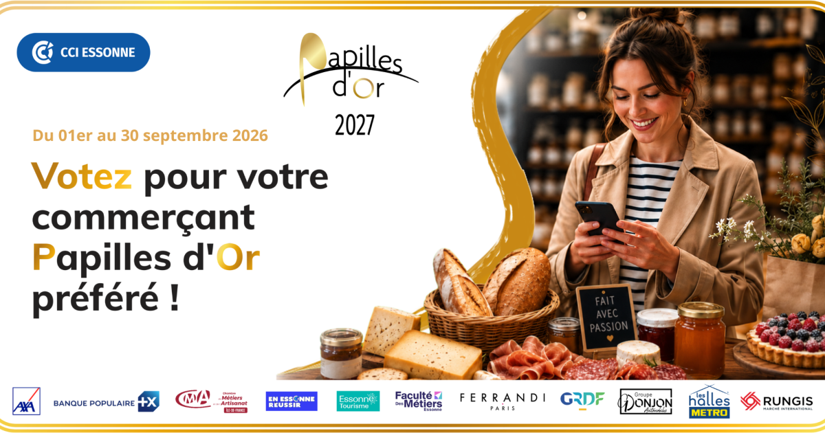 Votez pour votre commerçant Papilles d’Or préféré en Essonne